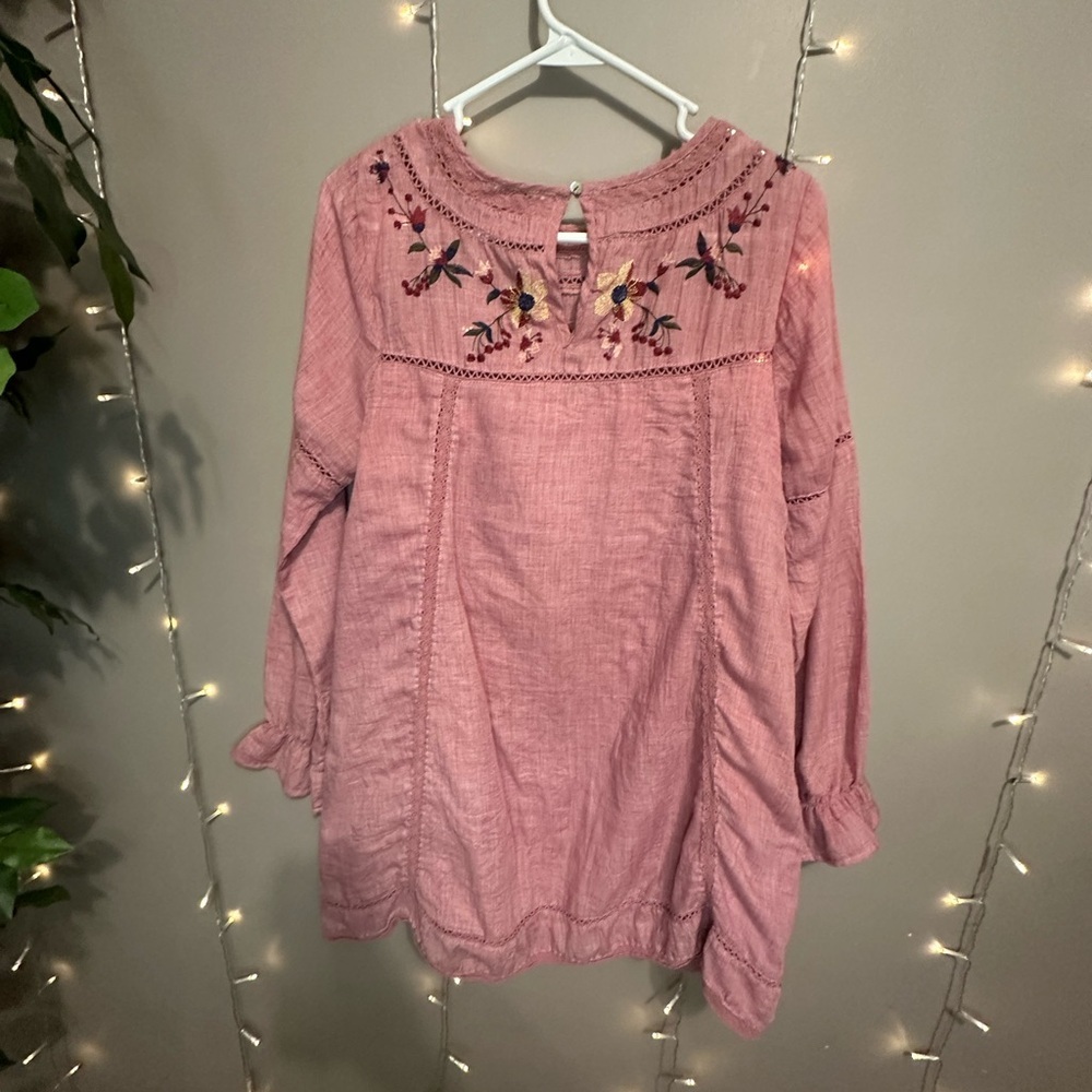 Umgee :Women’s Pink with flowers Dress-Size Medium - Picture 2 of 5